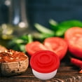 thumbnail image 4 of Ltdhehe 4 Petits Mini Shakers à Emporter Camping Pique-Nique Extérieur Cuisine Boîtes à Lunch Voyage Transparent avec Couvercles Rouges Distributeur en Plastique Hermétique, 4 of 4
