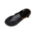 thumbnail image 1 of Zapatos Casuales de las Mujeres Tamaño Más Abierto Del Dedo Del Pie Sandalias de Tanga Plana con Correa Trasera, Sandalias Planas Blancas para la Playa Y Al Aire Libre, 1 of 9