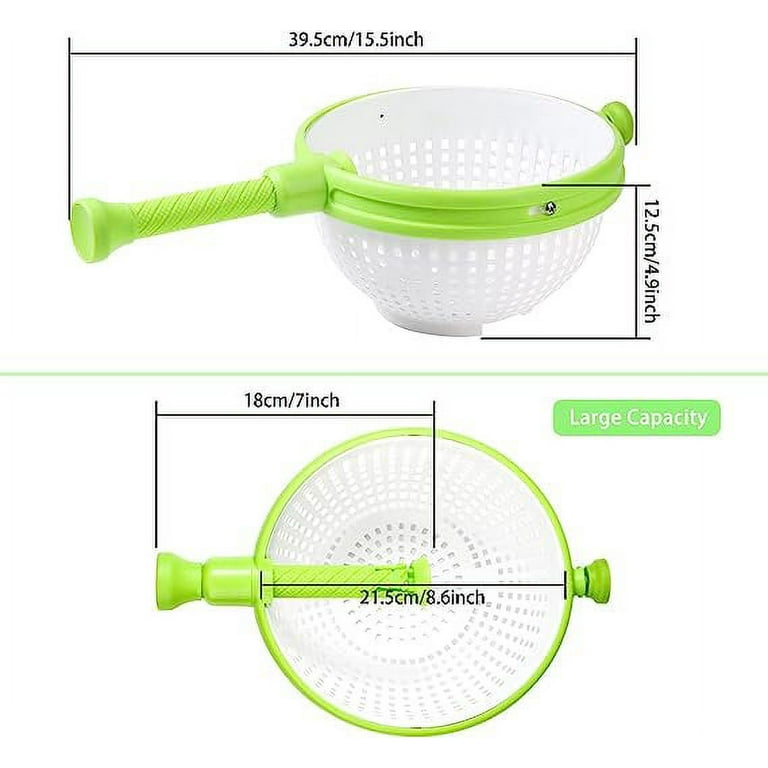 1 Pc Salad Spinner, Multi-Use Kitchen Collapsible Spinning Colander with  Handle, Strainer, Washer Dryer Drainer Compact Storage, for Washing,  Cleaning & Drying Greens, Vegetables, Fruits