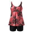 thumbnail image 3 of Tankini Swimsuits for Women Two Piece Print Tank Top With Boyshorts Tummy Control Swimming Bathing Suits, 3 of 5