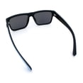 thumbnail image 6 of Rectangular Sunglasses for Men UV400 Polycarbonate Lens Lightweight Durable Frame Modern Everyday Style Black Blue Frame - Blue Mirror Lens, 6 of 7