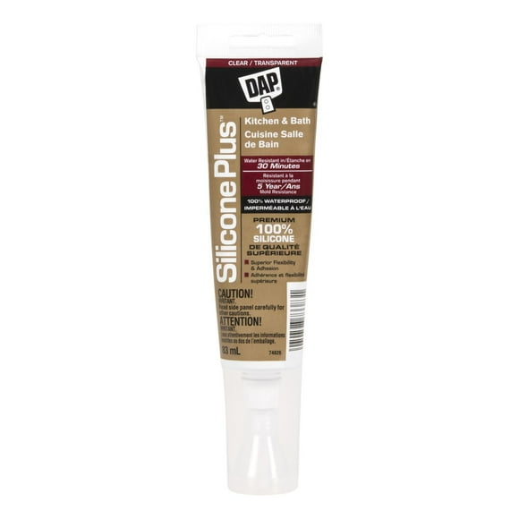 DAP® Silicone Plus Premium Silicone Kitchen & Bath Sealant White 83ml, K & B Silicone Plus White