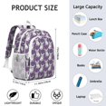 thumbnail image 6 of Purple French Bulldog Backpack for School,Cute School Bag,Schoolbag with Adjustable Shoulder Straps & Padded Back,15"x11.42"x5.5", 6 of 6