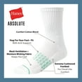 thumbnail image 4 of Absolute Comfort Cushioned Crew Socks, 3-Pairs, 4 of 8