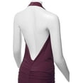 thumbnail image 5 of FashionOutfit Women's Sexy Halter Neck Ruched Bodycon Backless Party Cocktail Mini Dress, 5 of 5