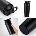 thumbnail image 2 of 25 Ounce Stainless Steel Mixing Protein Shaker Bottle, Black, 2 of 5