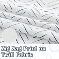 thumbnail image 2 of Blue and White Shower Curtain Herringbone Fabric Shower Curtain Zig Zag Inky Chevron Farmhouse Shower Curtain Zigzag Modern Shower Curtain for Bathroom Waterproof Hooks Included 70x72 inch, 2 of 6