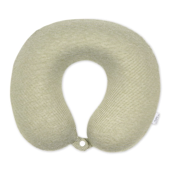 Almohada de Cuello Bucky Jersey Rayas Oliva de Espuma Viscoelástica