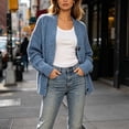 thumbnail image 2 of akafmk Cardigan Sweaters for Women Cable Knit Button Up Cardigan Long Sleeve Sweater Top Solid Color Fall Outfits, Size S, 2 of 7