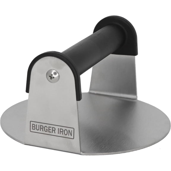 The Professional Grade Burger Smasher | Extra Wide 6" Round Flat Bottom Stainless Steel Smashed Burger Press for Griddle, Grill and Flat Top | The Original Grill Press