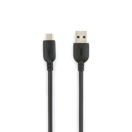 onn 3ft USB-C to USB-A Charging Cable, USB-IF Certified, Black, Compatible with iPhone 17/16/15 Series, Samsung Galaxy, Note, Pixel Devices, iPad Pro