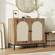 thumbnail image 2 of Aparador con Almacenamiento, Mueble de Cocina con Puertas de Ratán, Estante Ajustable, Mueble Bohemio, Bar y Consola, 2 of 7
