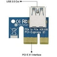 thumbnail image 1 of PCI-E Riser Board 4-pin PCI-E 1x to board PCI-E 16x Adapter Card Graphic Card GPU Extender Board with USB Cable, 1 of 9