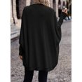 thumbnail image 2 of Women's  Knit Cardigan Open Front Batwing Sleeve Cape Style Loose Fit Longline Top, 2 of 5