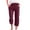 Red, variant on Work Pants Women Capris Soft Relaxed Relaxed Fit Wide Leg Sweatpants Elastic Spandex Mid Rise Beach Pants Solid Drawstring with Pockets Slacks Pants for Ladies Workout Vacation Gray