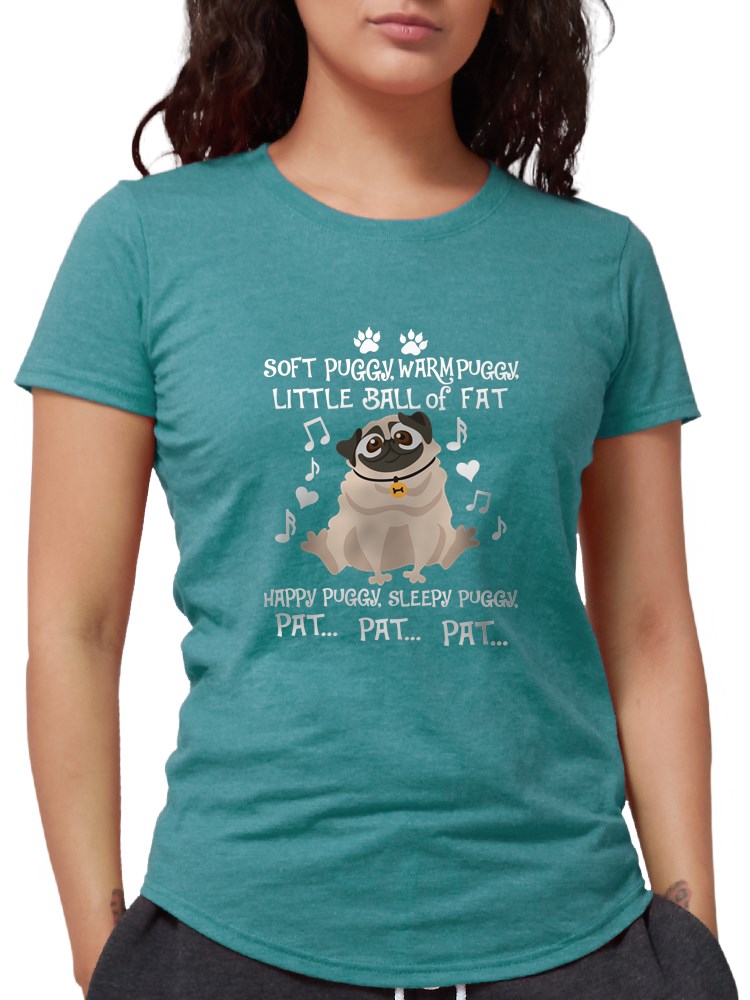CafePress - Soft Puggy Warm Puggy T Shirt Women's Deluxe T Shi
