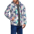 thumbnail image 2 of Kdxio Palm Leaves Print Men Hoodies Casual Hoodies for Men with Zip Pockets Full Zip Long Sleeve Sweatshirt Sports Hooded Jacket-X-Large, 2 of 5