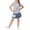 Gray, variant on Girls Outfit Sets 2-Piece, Fashion Prints Short Sleeve T-Shirt and Denim Skirt Soft Cute Summer Casual Clothes White 2T