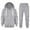 Light Gray-A, variant on Lojoutye 2025 NEW Girls Outfits&Set Kids Long Sleeve Girl Two Piece Outfit Color Solid Zip Up Girl Pack Hoodie Sweatshirt Top Girls New Clothes Coat Jackets and Pants Checkerb