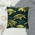 thumbnail image 2 of COMIO  Blue Teal Sea Turtles Throw Pillow Covers,  Zipper Pillow Cases with Double-Sided Printed, Decorative Pillow Covers Summer Pillow Covera for Home Couch Sofa Bed, 2 of 5