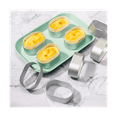 thumbnail image 4 of 10Pcs Cheese Molds Aluminium Alloy Oval Cheese Mold Mousse Bread Cake Molds with 100Pcs Liner Paper Baking Tool, 4 of 5