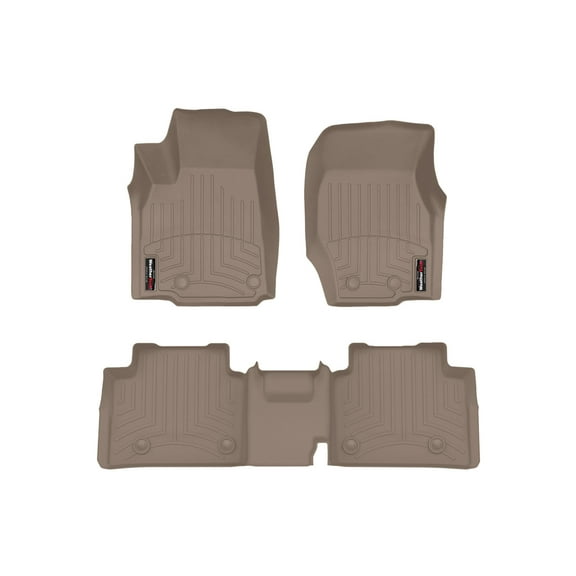 WeatherTech Custom Fit FloorLiners compatible with 2021-2021 Jeep Grand Cherokee L - 1st & 2nd Row, Tan