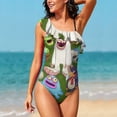thumbnail image 5 of My Singing Monsters Women's One Piece Swimsuits Ruffle Swimwear Bathing Suits Tummy Control Swim Suit S, 5 of 6