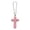 Pink, variant on Sparkling Clay Crucifix Ornament For Car Rearview With Crystal Embellishments