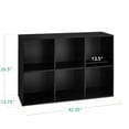 thumbnail image 3 of Best Choice Products 6-Cube Bookshelf, 13.5in Display Storage System, Organizer w/ Removable Back Panels - Black, 3 of 9