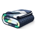 thumbnail image 5 of Mainstays Kids Reversible Green Stripe Stitch Quilt Set, Full/Queen, 3-Piece, 5 of 9