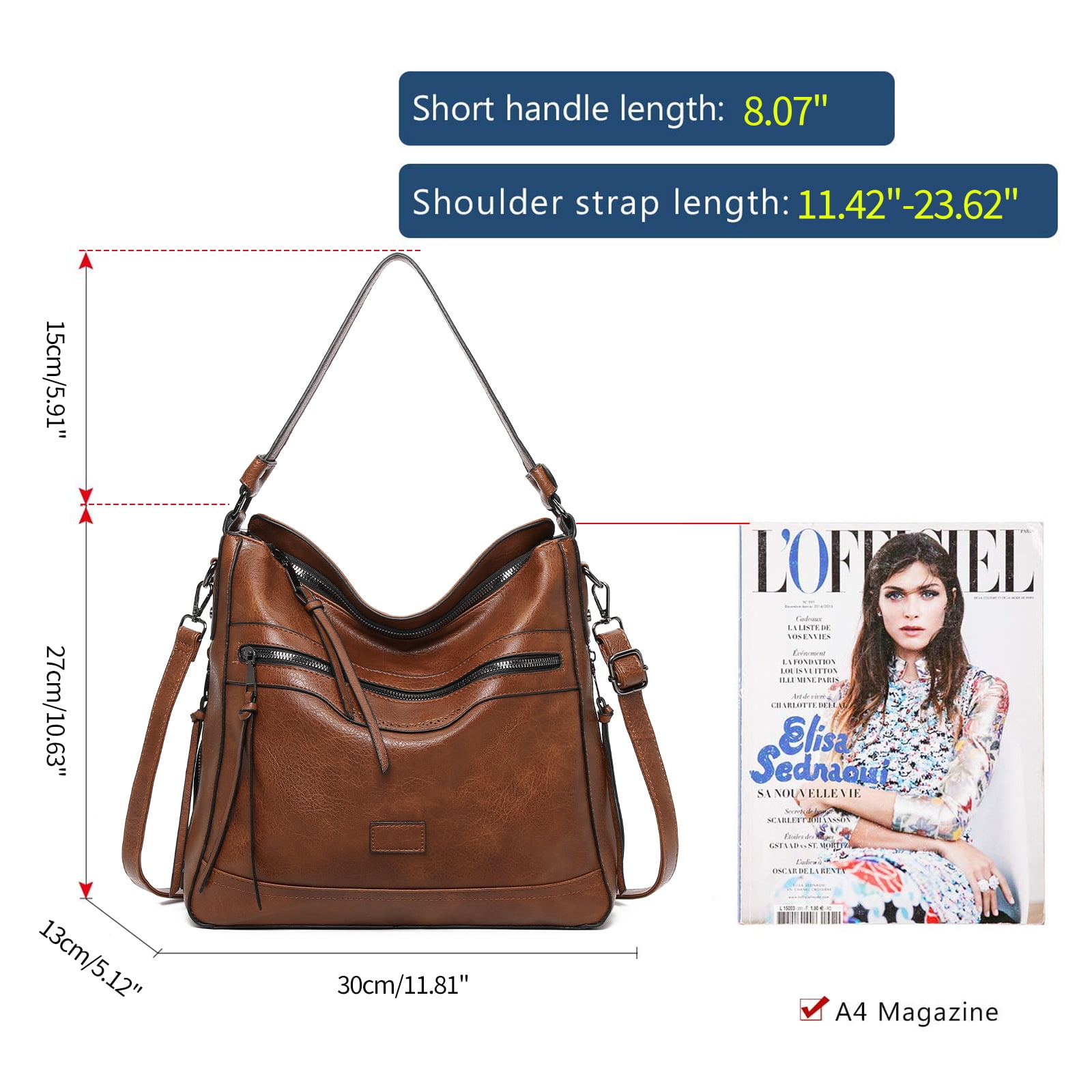 GOIACII Soft Women Leather Purses and Handbags Satchel Tote Shoulder Bag, Crossbody Bag for Women