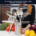 thumbnail image 2 of Stainless Steel Kitchen Utensils Set - Nonstick Stainless Steel Cooking Utensils Set - Heat Resistant Kitchen Essentials & Metal Kitchen Gadgets, 2 of 7