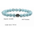 thumbnail image 2 of Pulsera Con Hematita Y Piedras Naturales Energia Proteccion Xtellar Color Turquesa Largo 19 Cm, 2 of 4