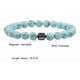 thumbnail image 2 of Pulsera Con Hematita Y Piedras Naturales Energia Proteccion Xtellar Color Turquesa Largo 19 Cm, 2 of 4