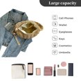 thumbnail image 5 of JUYGO Puffer Tote Bag for Women Lightweight Quilted Padding Bag Large Soft Puffy Crossbody Shoulder Bag Purse, 5 of 7