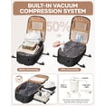 thumbnail image 4 of Vacuum Seal Backpack for Travel with Vacuum Compression, Air Seal Travel Backpack with Portable Air Pump Carry on Luggage Airline Approved for Women Men Large Vac Pack Airback Laptop Backpack Black, 4 of 9