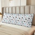 thumbnail image 4 of Bingfone Body Pillow Cover Long Pillow Case with Zipper Decorative Bedding Pillowcase 20"x54" Soft Cushion Pillow Case for Bedroom (without pillow core) -Winter Art Blue and Black Moose, 4 of 6