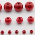 thumbnail image 4 of yuksok 50Pcs Round Wooden DIY Jewelry Necklace Craft Making 12mm Red, 4 of 7