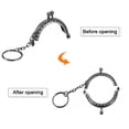 thumbnail image 5 of Uxcell Metal Purse Frames, 2" 5Pack Kiss Lock Clasp Frame for Coin Bag Sewing DIY, Dark Grey, 5 of 6