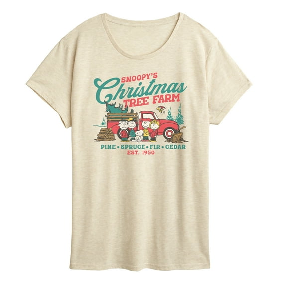 Peanuts - Tree Farm - Women's Short Sleeve Graphic T-Shirt