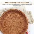 thumbnail image 3 of 2 Pack Rattan Woven Storage Basket,Bread Basket Display Basket Fruit Candy Cake Tray,for Keys,Wallet,Cell Phone(7.5Inch), 3 of 8