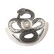 thumbnail image 5 of Peso oscilante de rotor de martillo automático para relojes mecánicos con diseño de serpiente Plateado, 5 of 9