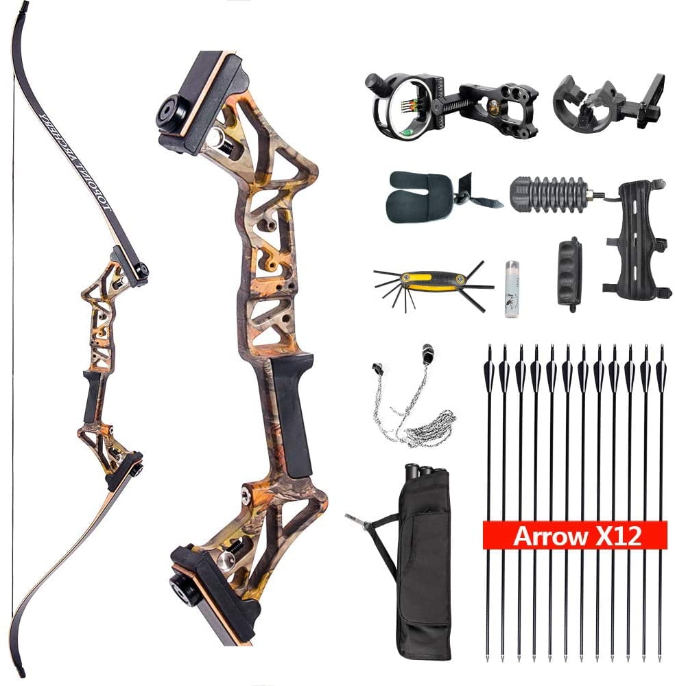 XGEEK Takedown Hunting Recurve Bow Package for Adults,Ready to Shoot