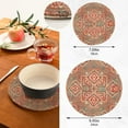 thumbnail image 3 of SKYSONIC Tribal Ethnic Graphics Pot Holders Trivets, 2 Pcs Heat Resistant Trivets,Traditional Art Cotton Thread Weave Mats for Hot Pads Pans Pot Bowl Teapot for Kitchen Decor, 3 of 7