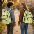 thumbnail image 3 of HUIACONG Capybara Clover Print School Backpack for Kids Teens Age 6-18 Multi Pocket Water Resistant Scuff Proof Padded Adjustable Straps Lightweight Bookbag for School Travel Daily Use, 3 of 7
