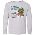 thumbnail image 3 of Inktastic I Want a Hippopotamus for Christmas Long Sleeve Youth T-Shirt, 3 of 5