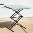 thumbnail image 3 of Sunnydaze Indoor/Outdoor Rectangular Patio Table with Adjustable Legs and Plastic Top - 29.5" - Gray, 3 of 10