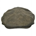 thumbnail image 2 of stetson men's weathered leather ivy cap, brown, medium, 2 of 4