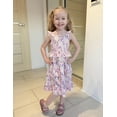 thumbnail image 4 of Arshiner Girls Dresses Ruffle Sleeve Tiered Casual Flowy Swing Tween Sundress with Pockets for Girls, 4 of 6