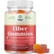 Natures Craft Prebiotic Fiber Gummies for Adults, Orange and Mixed Berry, 60 Count